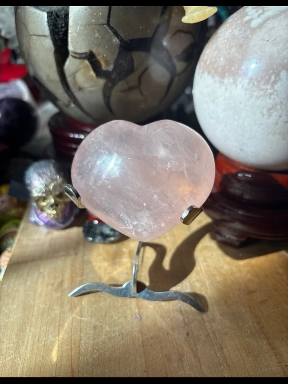 Mozambique Rose Quartz Heart